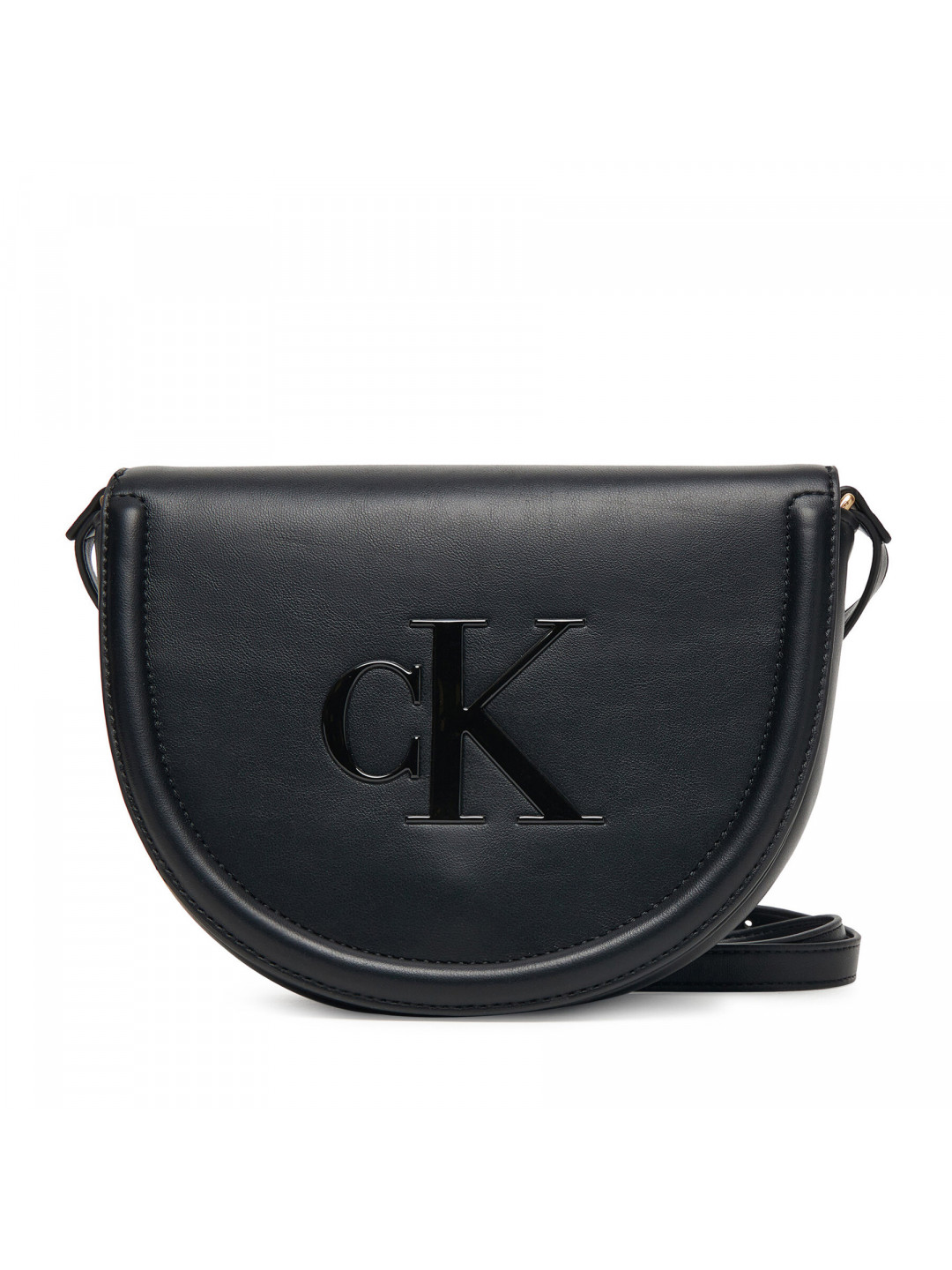 Kabelka Calvin Klein Bold Ck Saddle Crossbody LV04F3221G Černá